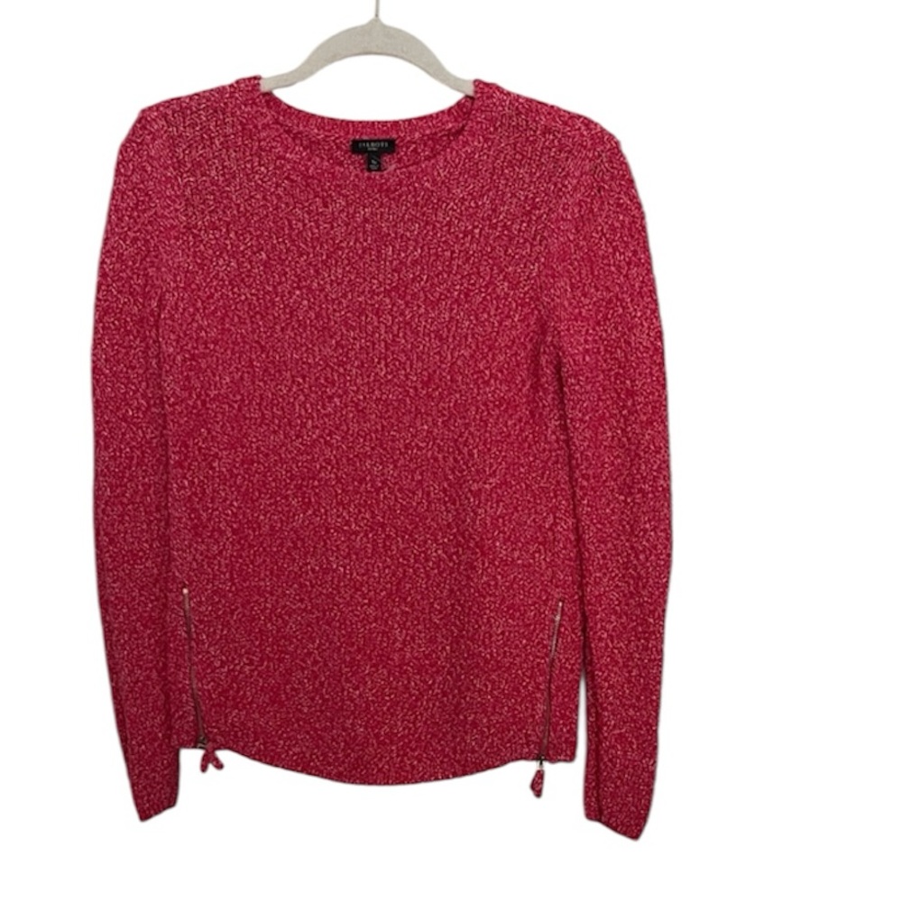 Talbots 100% Cotton Knit Sweater Red n White
Zipper Sides